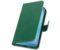 BAOHU Zakelijke Book Case Telefoonhoesje Geschikt voor de Samsung Galaxy A6s - Portemonnee Hoesje - Pasjeshouder Wallet Case - Groen