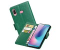 BAOHU Zakelijke Book Case Telefoonhoesje Geschikt voor de Samsung Galaxy A6s - Portemonnee Hoesje - Pasjeshouder Wallet Case - Groen