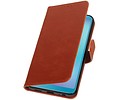 BAOHU Zakelijke Book Case Telefoonhoesje Geschikt voor de Samsung Galaxy A6s - Portemonnee Hoesje - Pasjeshouder Wallet Case - Bruin