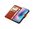 BAOHU Zakelijke Book Case Telefoonhoesje Geschikt voor de Samsung Galaxy A6s - Portemonnee Hoesje - Pasjeshouder Wallet Case - Bruin