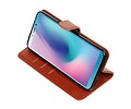 BAOHU Zakelijke Book Case Telefoonhoesje Geschikt voor de Samsung Galaxy A6s - Portemonnee Hoesje - Pasjeshouder Wallet Case - Bruin