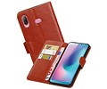 BAOHU Zakelijke Book Case Telefoonhoesje Geschikt voor de Samsung Galaxy A6s - Portemonnee Hoesje - Pasjeshouder Wallet Case - Bruin