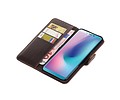 BAOHU Zakelijke Book Case Telefoonhoesje Geschikt voor de Samsung Galaxy A6s - Portemonnee Hoesje - Pasjeshouder Wallet Case - Mocca