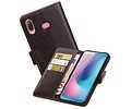 BAOHU Zakelijke Book Case Telefoonhoesje Geschikt voor de Samsung Galaxy A6s - Portemonnee Hoesje - Pasjeshouder Wallet Case - Mocca