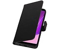 BAOHU Zakelijke Book Case Telefoonhoesje Geschikt voor de Samsung Galaxy A9 2018 - Portemonnee Hoesje - Pasjeshouder Wallet Case - Zwart