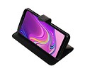 BAOHU Zakelijke Book Case Telefoonhoesje Geschikt voor de Samsung Galaxy A9 2018 - Portemonnee Hoesje - Pasjeshouder Wallet Case - Zwart