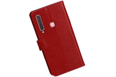 Zakelijke Bookstyle Hoesje voor Samsung Galaxy A9 2018 Rood