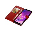 BAOHU Zakelijke Book Case Telefoonhoesje Geschikt voor de Samsung Galaxy A9 2018 - Portemonnee Hoesje - Pasjeshouder Wallet Case - Rood