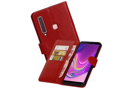 Zakelijke Bookstyle Hoesje voor Samsung Galaxy A9 2018 Rood