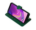 BAOHU Zakelijke Book Case Telefoonhoesje Geschikt voor de Samsung Galaxy A9 2018 - Portemonnee Hoesje - Pasjeshouder Wallet Case - Groen