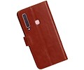 BAOHU Zakelijke Book Case Telefoonhoesje Geschikt voor de Samsung Galaxy A9 2018 - Portemonnee Hoesje - Pasjeshouder Wallet Case - Bruin