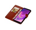 BAOHU Zakelijke Book Case Telefoonhoesje Geschikt voor de Samsung Galaxy A9 2018 - Portemonnee Hoesje - Pasjeshouder Wallet Case - Bruin