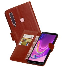 BAOHU Zakelijke Bookstyle Hoesje Samsung Galaxy A9 2018 Bruin