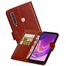 BAOHU Zakelijke Bookstyle Hoesje Samsung Galaxy A9 2018 Bruin