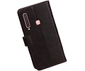 BAOHU Zakelijke Book Case Telefoonhoesje Geschikt voor de Samsung Galaxy A9 2018 - Portemonnee Hoesje - Pasjeshouder Wallet Case - Mocca