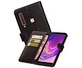 BAOHU Zakelijke Book Case Telefoonhoesje Geschikt voor de Samsung Galaxy A9 2018 - Portemonnee Hoesje - Pasjeshouder Wallet Case - Mocca