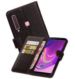 BAOHU Zakelijke Bookstyle Hoesje Samsung Galaxy A9 2018 Mocca
