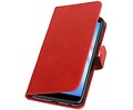 Zakelijke Bookstyle Hoesje voor Samsung Galaxy J6 Plus Rood