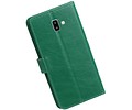 Zakelijke Bookstyle Hoesje voor Samsung Galaxy J6 Plus Groen