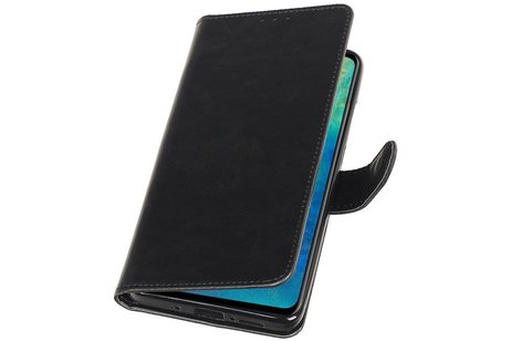 BAOHU Zakelijke Book Case Telefoonhoesje Geschikt voor de Huawei Mate 20 - Portemonnee Hoesje - Pasjeshouder Wallet Case - Zwart