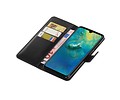 BAOHU Zakelijke Book Case Telefoonhoesje Geschikt voor de Huawei Mate 20 - Portemonnee Hoesje - Pasjeshouder Wallet Case - Zwart