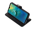 BAOHU Zakelijke Book Case Telefoonhoesje Geschikt voor de Huawei Mate 20 - Portemonnee Hoesje - Pasjeshouder Wallet Case - Zwart