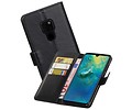 BAOHU Zakelijke Book Case Telefoonhoesje Geschikt voor de Huawei Mate 20 - Portemonnee Hoesje - Pasjeshouder Wallet Case - Zwart
