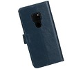 BAOHU Zakelijke Book Case Telefoonhoesje Geschikt voor de Huawei Mate 20 - Portemonnee Hoesje - Pasjeshouder Wallet Case - Blauw
