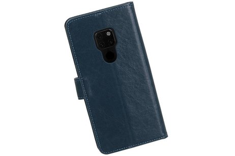 BAOHU Zakelijke Book Case Telefoonhoesje Geschikt voor de Huawei Mate 20 - Portemonnee Hoesje - Pasjeshouder Wallet Case - Blauw