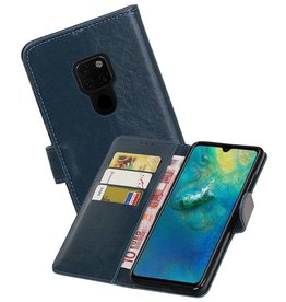 BAOHU Zakelijke Bookstyle Hoesje Huawei Mate 20 Blauw