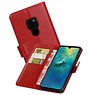 BAOHU Zakelijke Bookstyle Hoesje Huawei Mate 20 Rood