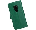BAOHU Zakelijke Book Case Telefoonhoesje Geschikt voor de Huawei Mate 20 - Portemonnee Hoesje - Pasjeshouder Wallet Case - Groen