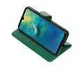 BAOHU Zakelijke Book Case Telefoonhoesje Geschikt voor de Huawei Mate 20 - Portemonnee Hoesje - Pasjeshouder Wallet Case - Groen