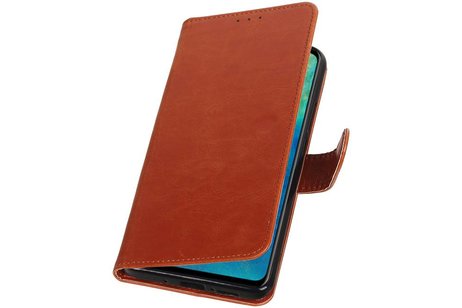 BAOHU Zakelijke Book Case Telefoonhoesje Geschikt voor de Huawei Mate 20 - Portemonnee Hoesje - Pasjeshouder Wallet Case - Bruin