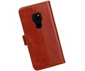 BAOHU Zakelijke Book Case Telefoonhoesje Geschikt voor de Huawei Mate 20 - Portemonnee Hoesje - Pasjeshouder Wallet Case - Bruin