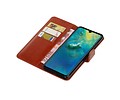 BAOHU Zakelijke Book Case Telefoonhoesje Geschikt voor de Huawei Mate 20 - Portemonnee Hoesje - Pasjeshouder Wallet Case - Bruin