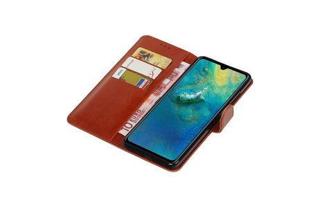 Zakelijke Bookstyle Hoesje voor Huawei Mate 20 Bruin