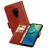 BAOHU Zakelijke Bookstyle Hoesje Huawei Mate 20 Bruin