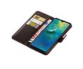 BAOHU Zakelijke Book Case Telefoonhoesje Geschikt voor de Huawei Mate 20 - Portemonnee Hoesje - Pasjeshouder Wallet Case - Mocca
