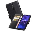 BAOHU Zakelijke Book Case Telefoonhoesje Geschikt voor de Huawei Mate 20 Lite - Portemonnee Hoesje - Pasjeshouder Wallet Case - Zwart