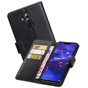 Zakelijke Bookstyle Hoesje voor Huawei Mate 20 Lite Zwart