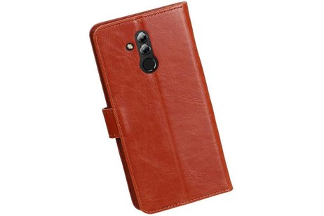 BAOHU Zakelijke Book Case Telefoonhoesje Geschikt voor de Huawei Mate 20 Lite - Portemonnee Hoesje - Pasjeshouder Wallet Case - Bruin