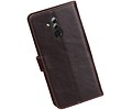 BAOHU Zakelijke Book Case Telefoonhoesje Geschikt voor de Huawei Mate 20 Lite - Portemonnee Hoesje - Pasjeshouder Wallet Case - Mocca