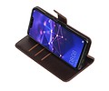 BAOHU Zakelijke Book Case Telefoonhoesje Geschikt voor de Huawei Mate 20 Lite - Portemonnee Hoesje - Pasjeshouder Wallet Case - Mocca