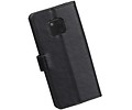 BAOHU Zakelijke Book Case Telefoonhoesje Geschikt voor de Huawei Mate 20 Pro - Portemonnee Hoesje - Pasjeshouder Wallet Case - Zwart