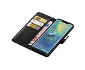 BAOHU Zakelijke Book Case Telefoonhoesje Geschikt voor de Huawei Mate 20 Pro - Portemonnee Hoesje - Pasjeshouder Wallet Case - Zwart