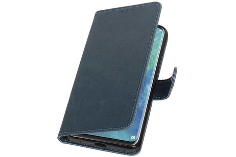 Zakelijke Bookstyle Hoesje voor Huawei Mate 20 Pro Blauw