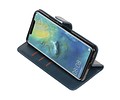 BAOHU Zakelijke Book Case Telefoonhoesje Geschikt voor de Huawei Mate 20 Pro - Portemonnee Hoesje - Pasjeshouder Wallet Case - Blauw