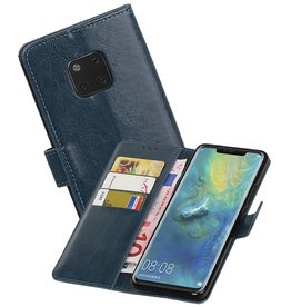 BAOHU Zakelijke Bookstyle Hoesje Huawei Mate 20 Pro Blauw