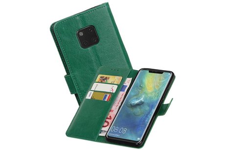 Zakelijke Bookstyle Hoesje voor Huawei Mate 20 Pro Groen